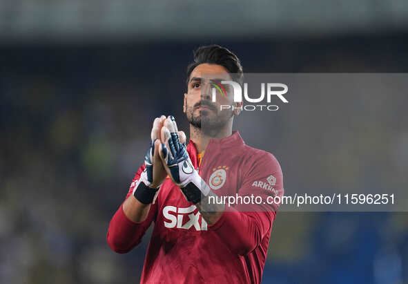 Günay Güvenç of Galatasaray  gestures during the Turkey Süper Ligue Round 5 between Fenerbahçe SK vs Galatasaray S.K., on September 21, 2024...