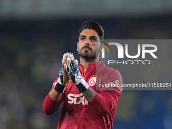 Günay Güvenç of Galatasaray  gestures during the Turkey Süper Ligue Round 5 between Fenerbahçe SK vs Galatasaray S.K., on September 21, 2024...