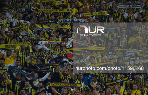    Fenerbahce fans during the Turkey Süper Ligue Round 5 between Fenerbahçe SK vs Galatasaray S.K., on September 21, 2024. 