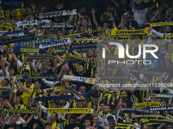    Fenerbahce fans during the Turkey Süper Ligue Round 5 between Fenerbahçe SK vs Galatasaray S.K., on September 21, 2024. (