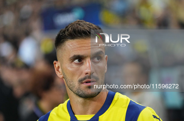 Dusan Tadic of Fenerbahce  looks on during the Turkey Süper Ligue Round 5 between Fenerbahçe SK vs Galatasaray S.K., on September 21, 2024. 