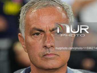 José Mourinho of Fenerbahce  looks on during the Turkey Süper Ligue Round 5 between Fenerbahçe SK vs Galatasaray S.K., on September 21, 2024...