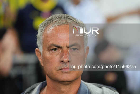 José Mourinho of Fenerbahce  looks on during the Turkey Süper Ligue Round 5 between Fenerbahçe SK vs Galatasaray S.K., on September 21, 2024...