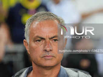 José Mourinho of Fenerbahce  looks on during the Turkey Süper Ligue Round 5 between Fenerbahçe SK vs Galatasaray S.K., on September 21, 2024...