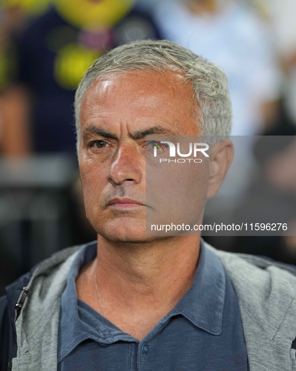 José Mourinho of Fenerbahce  looks on during the Turkey Süper Ligue Round 5 between Fenerbahçe SK vs Galatasaray S.K., on September 21, 2024...