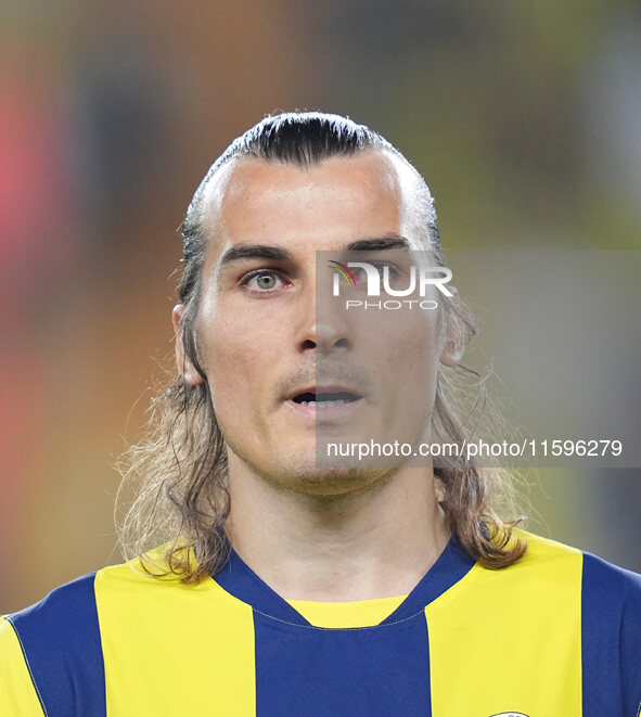 Çağlar Söyüncü of Fenerbahce  looks on during the Turkey Süper Ligue Round 5 between Fenerbahçe SK vs Galatasaray S.K., on September 21, 202...