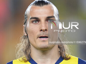 Çağlar Söyüncü of Fenerbahce  looks on during the Turkey Süper Ligue Round 5 between Fenerbahçe SK vs Galatasaray S.K., on September 21, 202...