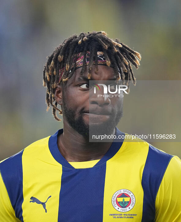 Allan Saint-Maximin of Fenerbahce  looks on during the Turkey Süper Ligue Round 5 between Fenerbahçe SK vs Galatasaray S.K., on September 21...