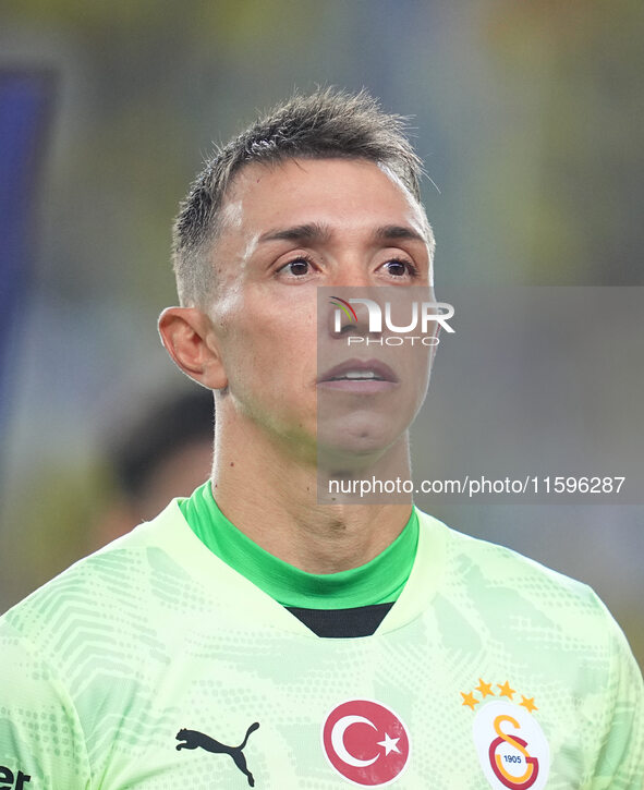 Fernando Muslera of Galatasaray  looks on during the Turkey Süper Ligue Round 5 between Fenerbahçe SK vs Galatasaray S.K., on September 21,...