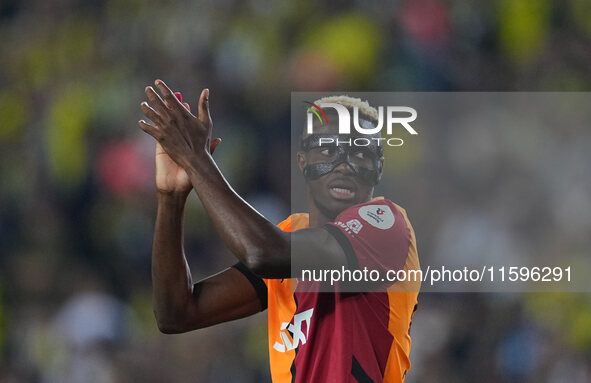 Victor Osimhen of Galatasaray  gestures during the Turkey Süper Ligue Round 5 between Fenerbahçe SK vs Galatasaray S.K., on September 21, 20...