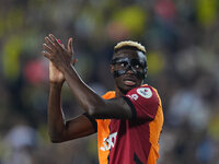 Victor Osimhen of Galatasaray  gestures during the Turkey Süper Ligue Round 5 between Fenerbahçe SK vs Galatasaray S.K., on September 21, 20...