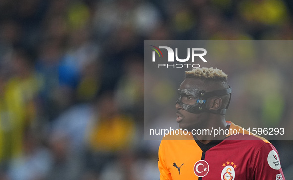 Victor Osimhen of Galatasaray  gestures during the Turkey Süper Ligue Round 5 between Fenerbahçe SK vs Galatasaray S.K., on September 21, 20...