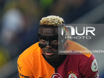 Victor Osimhen of Galatasaray  gestures during the Turkey Süper Ligue Round 5 between Fenerbahçe SK vs Galatasaray S.K., on September 21, 20...