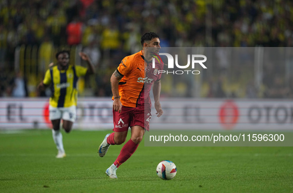 Kaan Ayhan of Galatasaray  controls the ball during the Turkey Süper Ligue Round 5 between Fenerbahçe SK vs Galatasaray S.K., on September 2...