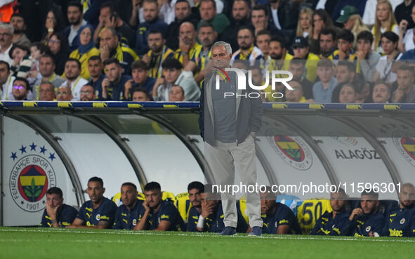 José Mourinho of Fenerbahce  looks on during the Turkey Süper Ligue Round 5 between Fenerbahçe SK vs Galatasaray S.K., on September 21, 2024...