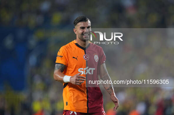 Abdülkerim Bardakcı of Galatasaray  looks on during the Turkey Süper Ligue Round 5 between Fenerbahçe SK vs Galatasaray S.K., on September 2...