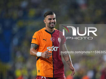 Abdülkerim Bardakcı of Galatasaray  looks on during the Turkey Süper Ligue Round 5 between Fenerbahçe SK vs Galatasaray S.K., on September 2...