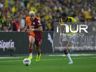 Barış Alper Yılmaz of Galatasaray  controls the ball during the Turkey Süper Ligue Round 5 between Fenerbahçe SK vs Galatasaray S.K., on Sep...