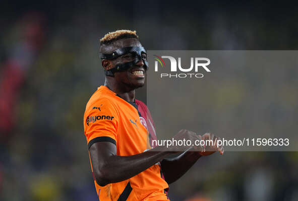 Victor Osimhen of Galatasaray  gestures during the Turkey Süper Ligue Round 5 between Fenerbahçe SK vs Galatasaray S.K., on September 21, 20...