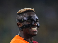 Victor Osimhen of Galatasaray  gestures during the Turkey Süper Ligue Round 5 between Fenerbahçe SK vs Galatasaray S.K., on September 21, 20...