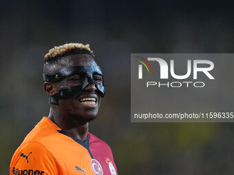 Victor Osimhen of Galatasaray  gestures during the Turkey Süper Ligue Round 5 between Fenerbahçe SK vs Galatasaray S.K., on September 21, 20...