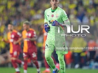 Fernando Muslera of Galatasaray  looks on during the Turkey Süper Ligue Round 5 between Fenerbahçe SK vs Galatasaray S.K., on September 21,...