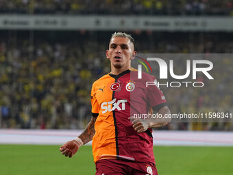 Lucas Torreira of Galatasaray  looks on during the Turkey Süper Ligue Round 5 between Fenerbahçe SK vs Galatasaray S.K., on September 21, 20...