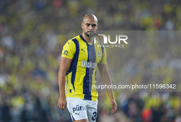 Sofyan Amrabat of Fenerbahce  looks on during the Turkey Süper Ligue Round 5 between Fenerbahçe SK vs Galatasaray S.K., on September 21, 202...