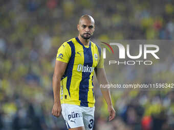 Sofyan Amrabat of Fenerbahce  looks on during the Turkey Süper Ligue Round 5 between Fenerbahçe SK vs Galatasaray S.K., on September 21, 202...