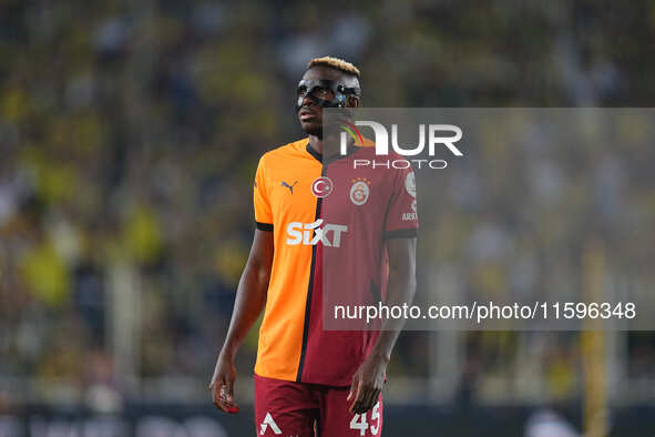 Victor Osimhen of Galatasaray  looks on during the Turkey Süper Ligue Round 5 between Fenerbahçe SK vs Galatasaray S.K., on September 21, 20...