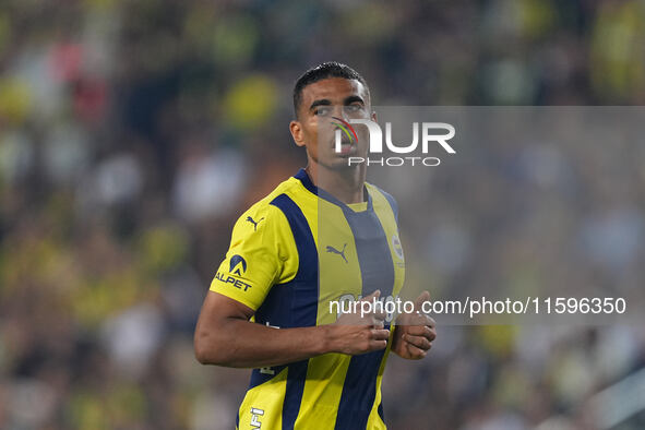 Alexander Djiku of Fenerbahce  looks on during the Turkey Süper Ligue Round 5 between Fenerbahçe SK vs Galatasaray S.K., on September 21, 20...