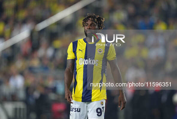 Allan Saint-Maximin of Fenerbahce  looks on during the Turkey Süper Ligue Round 5 between Fenerbahçe SK vs Galatasaray S.K., on September 21...