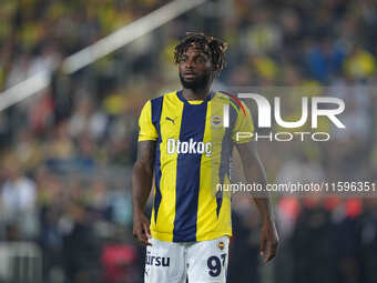 Allan Saint-Maximin of Fenerbahce  looks on during the Turkey Süper Ligue Round 5 between Fenerbahçe SK vs Galatasaray S.K., on September 21...