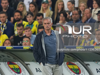 José Mourinho of Fenerbahce  looks on during the Turkey Süper Ligue Round 5 between Fenerbahçe SK vs Galatasaray S.K., on September 21, 2024...