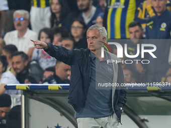 José Mourinho of Fenerbahce  looks on during the Turkey Süper Ligue Round 5 between Fenerbahçe SK vs Galatasaray S.K., on September 21, 2024...