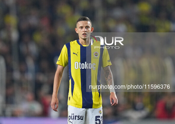 Sebastian Szymański of Fenerbahce  looks on during the Turkey Süper Ligue Round 5 between Fenerbahçe SK vs Galatasaray S.K., on September 21...