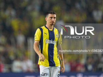 Mert Hakan Yandaş of Fenerbahce  looks on during the Turkey Süper Ligue Round 5 between Fenerbahçe SK vs Galatasaray S.K., on September 21,...