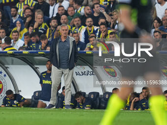 José Mourinho of Fenerbahce  looks on during the Turkey Süper Ligue Round 5 between Fenerbahçe SK vs Galatasaray S.K., on September 21, 2024...