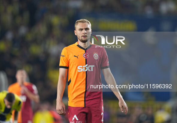 Victor Nelsson of Galatasaray  looks on during the Turkey Süper Ligue Round 5 between Fenerbahçe SK vs Galatasaray S.K., on September 21, 20...