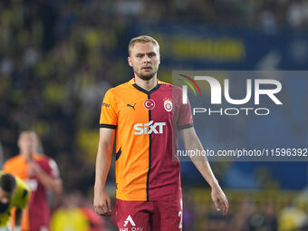 Victor Nelsson of Galatasaray  looks on during the Turkey Süper Ligue Round 5 between Fenerbahçe SK vs Galatasaray S.K., on September 21, 20...