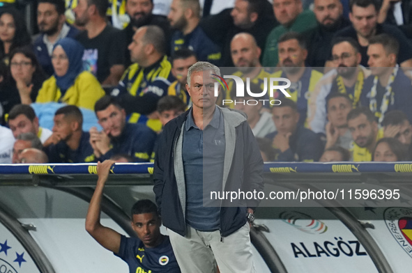 José Mourinho of Fenerbahce  looks on during the Turkey Süper Ligue Round 5 between Fenerbahçe SK vs Galatasaray S.K., on September 21, 2024...