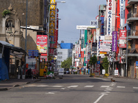 Empty streets in Colombo, Sri Lanka, on September 22, 2024. A curfew is imposed in Sri Lanka amid the counting of votes in the presidential...