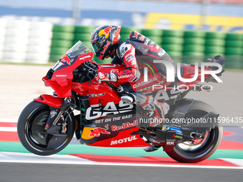 Pedro Acosta (Spa-GASGAS Factory Racing) participates in the Gran Premio Pramac dell'Emilia Romagna Warm UP session MotoGP on Saturday, Moto...