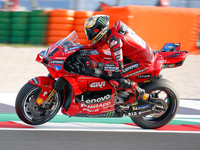 Francesco Bagnaia (Ita-Ducati Lenovo Team) participates in the Gran Premio Pramac dell'Emilia Romagna Warm UP session MotoGP on Saturday, Mo...