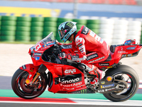 Enea Bastianini (Ita-Ducati Lenovo Team) participates in the Gran Premio Pramac dell'Emilia Romagna Warm UP session MotoGP on Saturday, Moto...