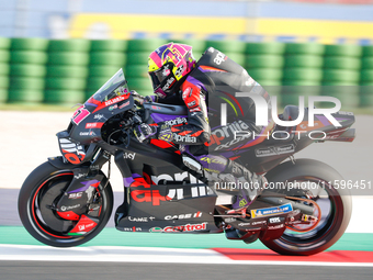 Aleix Espargaro (Spa-Aprilia Racing) participates in the Gran Premio Pramac dell'Emilia Romagna Warm UP session MotoGP on Saturday, MotoGP o...