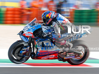 Miguel Oliveira (Por-Aprilia Racing) participates in the Gran Premio Pramac dell'Emilia Romagna Warm UP session MotoGP on Saturday, MotoGP o...