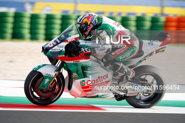 Johann Zarco (Fra-Honda LCR) participates in the Gran Premio Pramac dell'Emilia Romagna Warm UP session MotoGP on Saturday, MotoGP of Emilia...