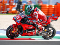 Enea Bastianini (Ita-Ducati Lenovo Team) participates in the Gran Premio Pramac dell'Emilia Romagna Warm UP session MotoGP on Saturday, Moto...