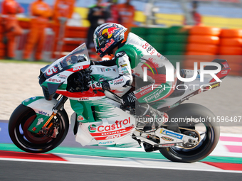 Johann Zarco (Fra-Honda LCR) participates in the Gran Premio Pramac dell'Emilia Romagna Warm UP session MotoGP on Saturday, MotoGP of Emilia...